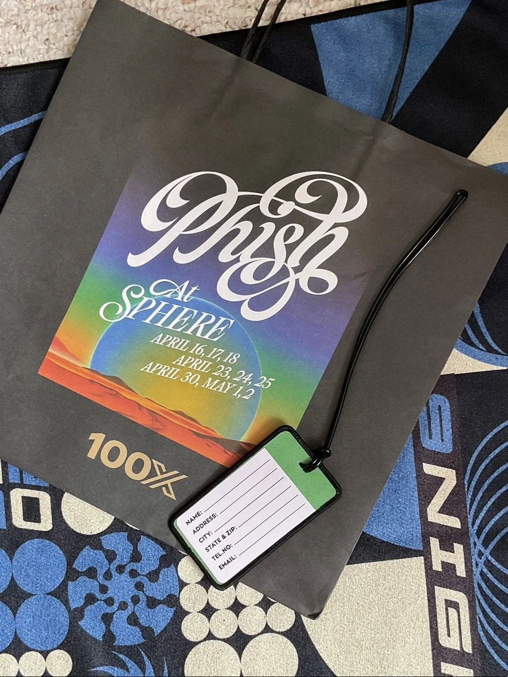 Phish 2026 100x package gift Las Vegas quick dry Beach Towel & luggage tag & bag